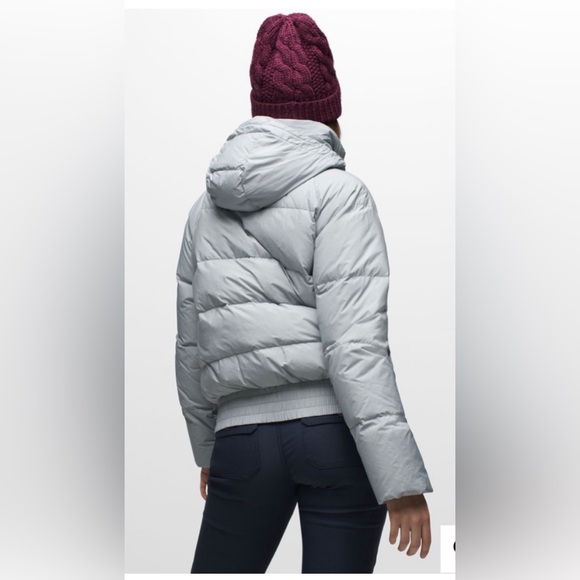 NWT PrAna WOMEN’S EMERALD VALLEY SHORT PUFFER DOWN JACKET QUARRY SIZE LARGE - Picture 2 of 16